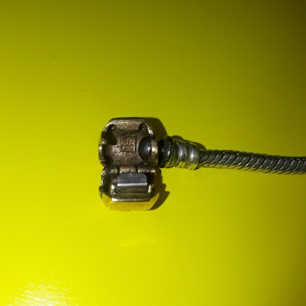 Pandora 14k  & (925) charm bracelet - Picture 5 of 7